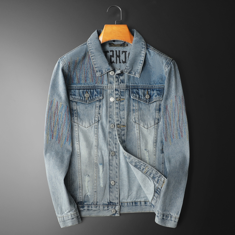 Streetwear Brand Denim - Marca vintage lavado denim jaqueta masculina