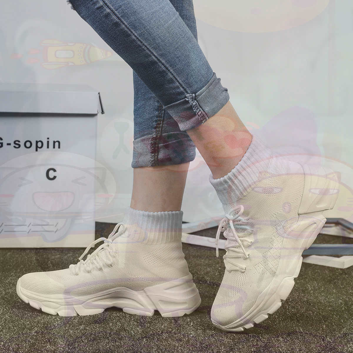 Streetwear Brand Drops - Aumenta a altura sumer basquete sapatos