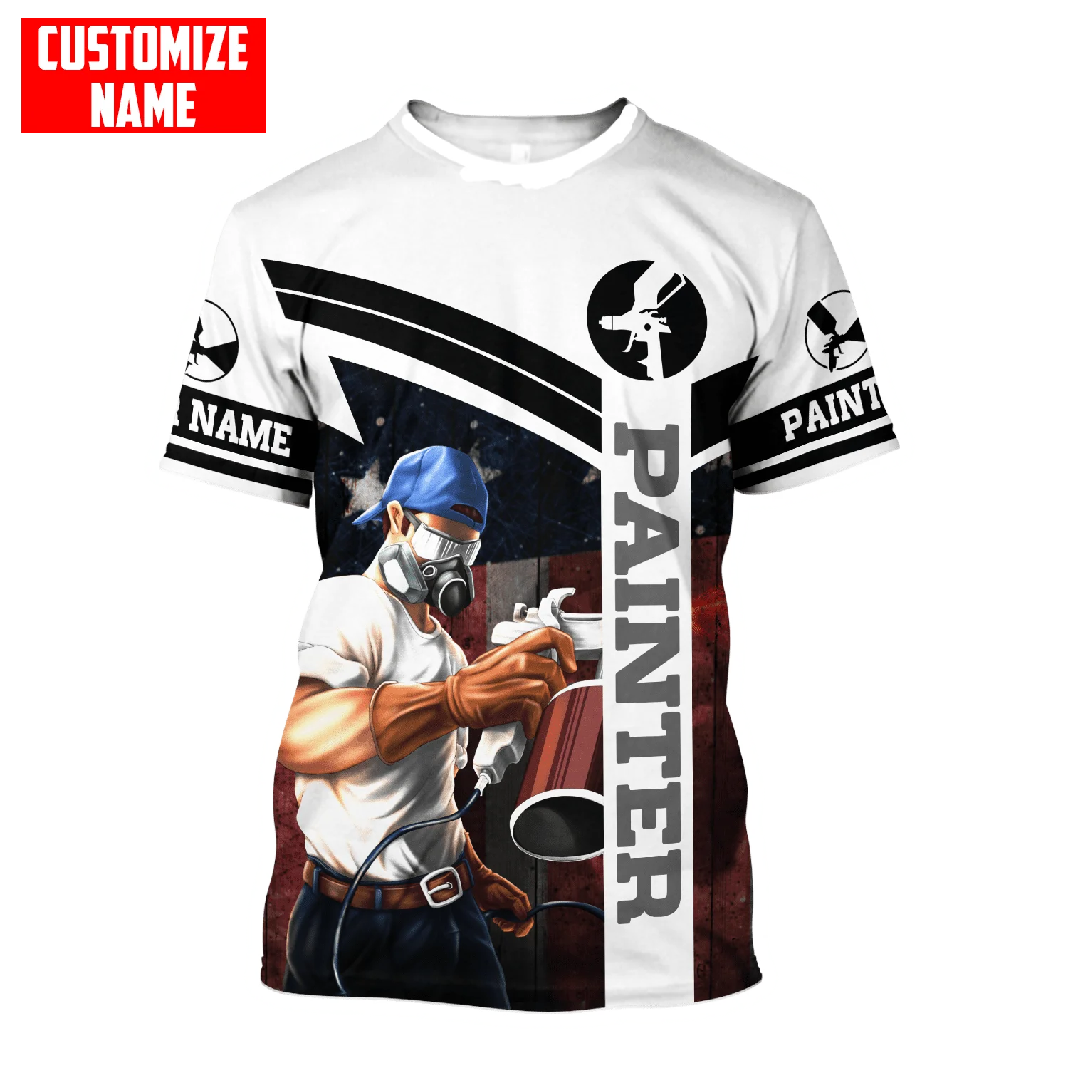 Nome personalizado pintor 3d t - Streetwear Brand T Shirt avaliação e preço