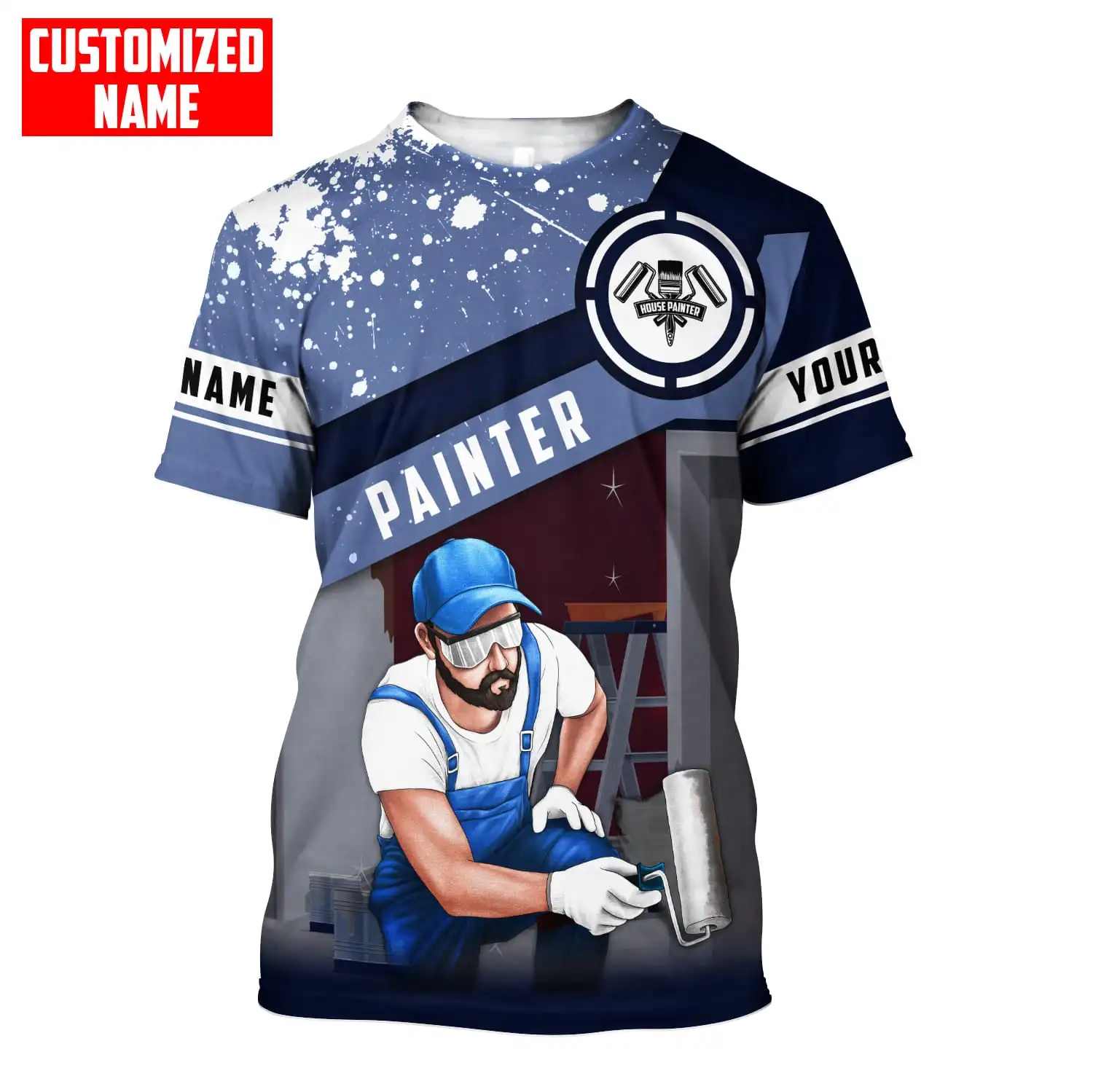 Nome personalizado pintor 3d t - Streetwear Brand T Shirt avaliação e preço