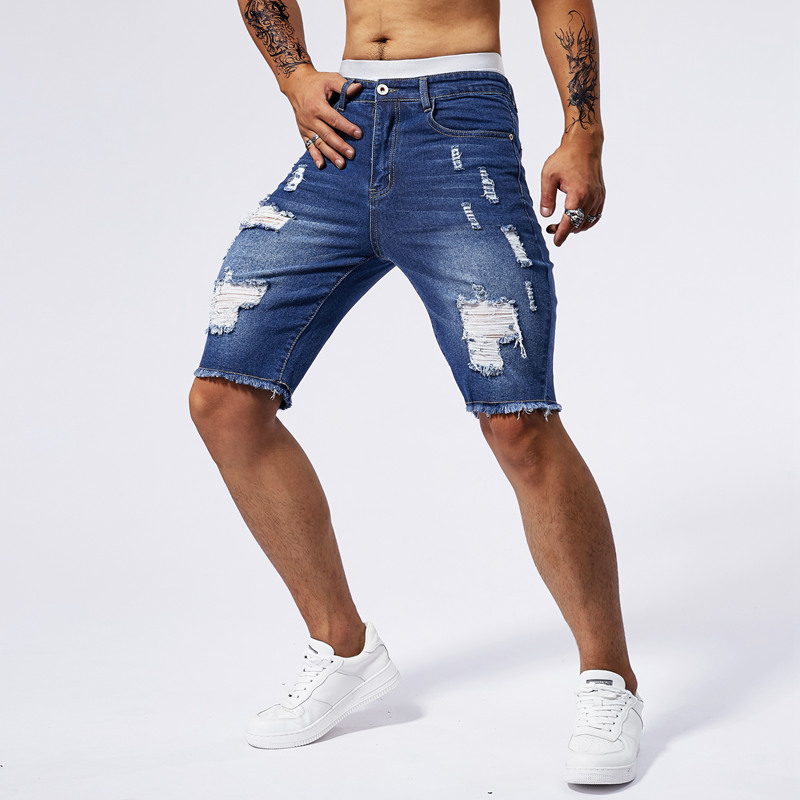 2025 verão novos homens rasgad - Streetwear Brand Denim avaliação e preço