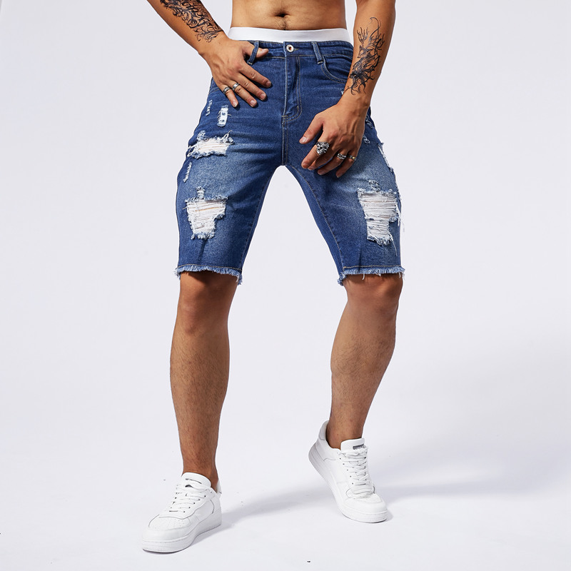 2025 verão novos homens rasgad - Streetwear Brand Denim avaliação e preço