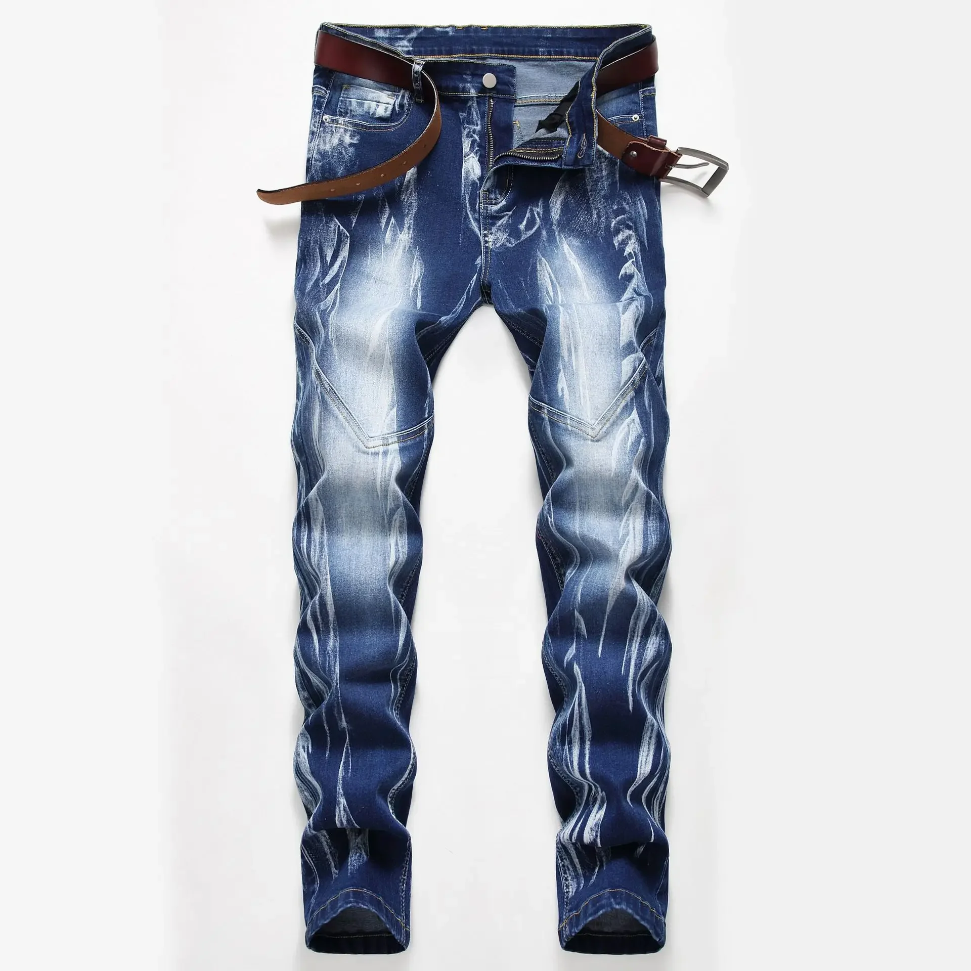 Moda impressão masculina elast - Streetwear Brand Denim avaliação e preço