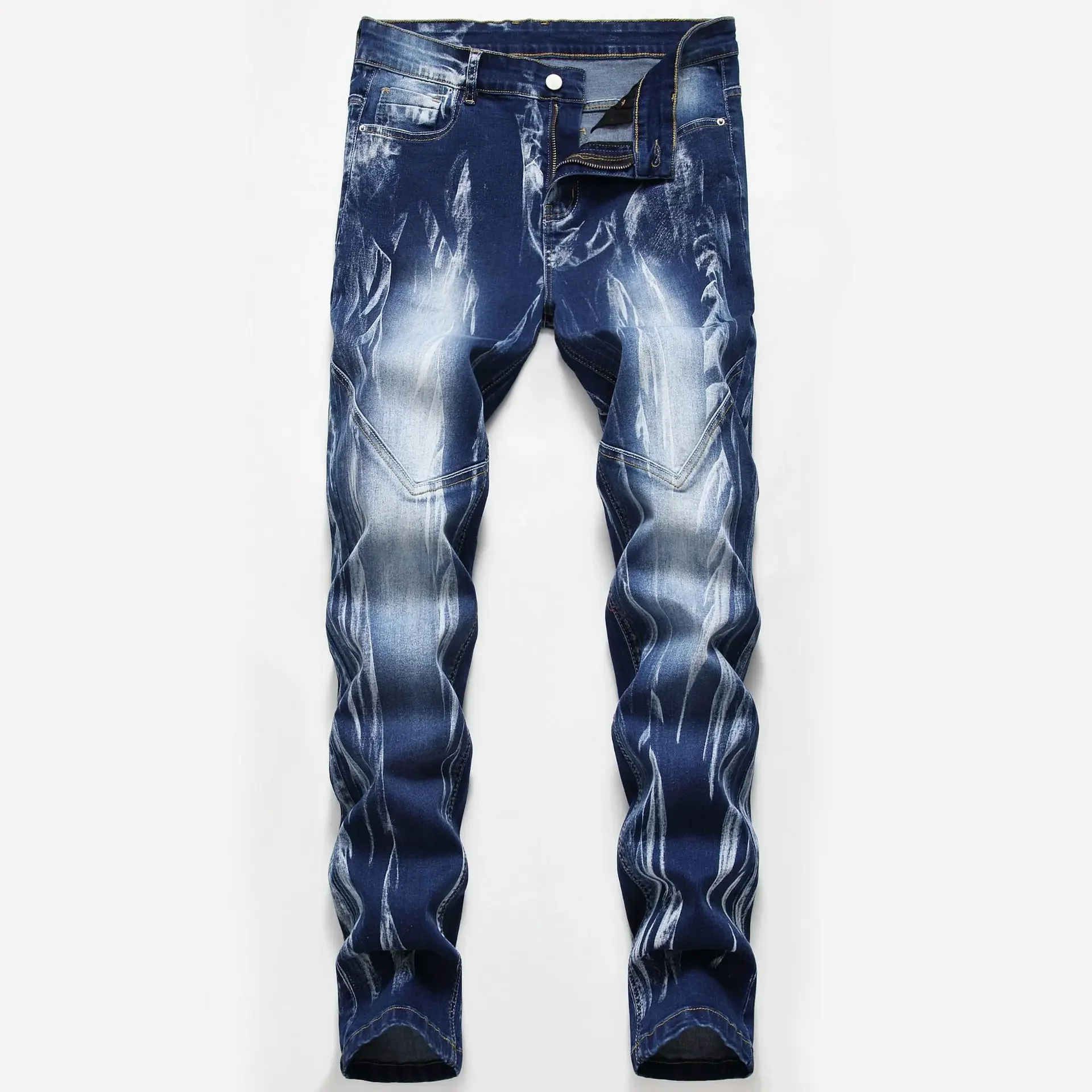 Moda impressão masculina elast - Streetwear Brand Denim avaliação e preço