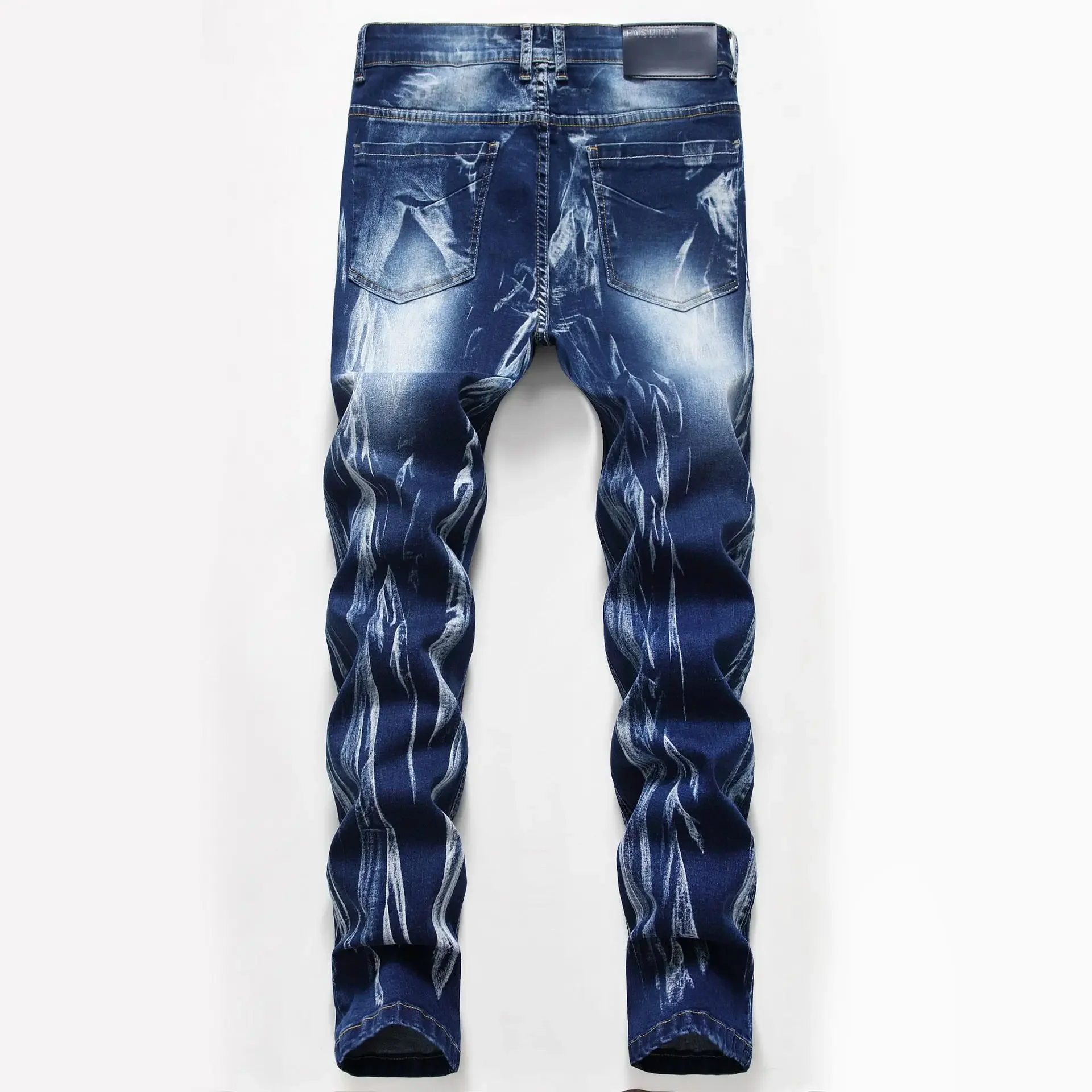 Moda impressão masculina elast - Streetwear Brand Denim avaliação e preço