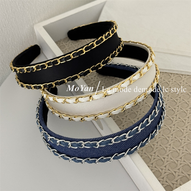 2026 Nova Tiara de Cabelo Clás - Streetwear Brand Denim avaliação e preço
