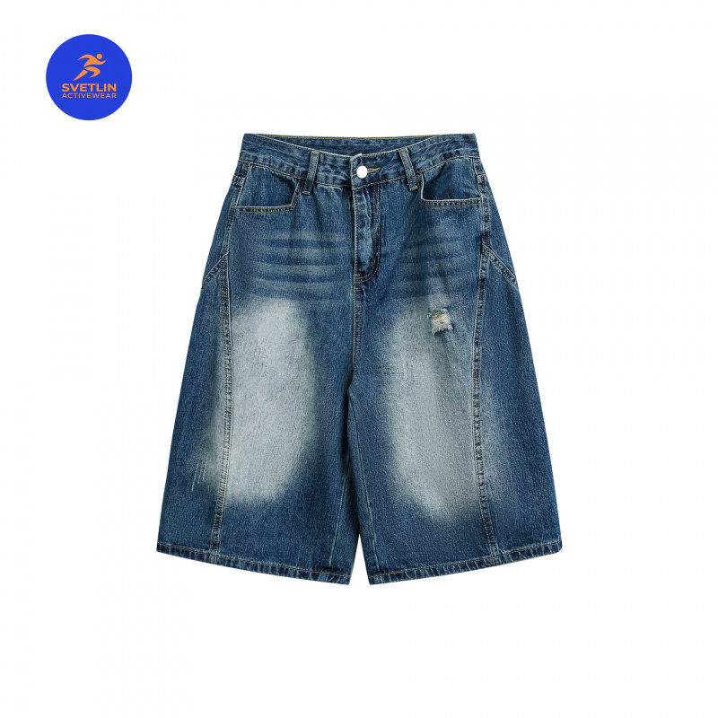 Shorts jeans de luxo MAQVOB, t - Streetwear Brand Denim avaliação e preço